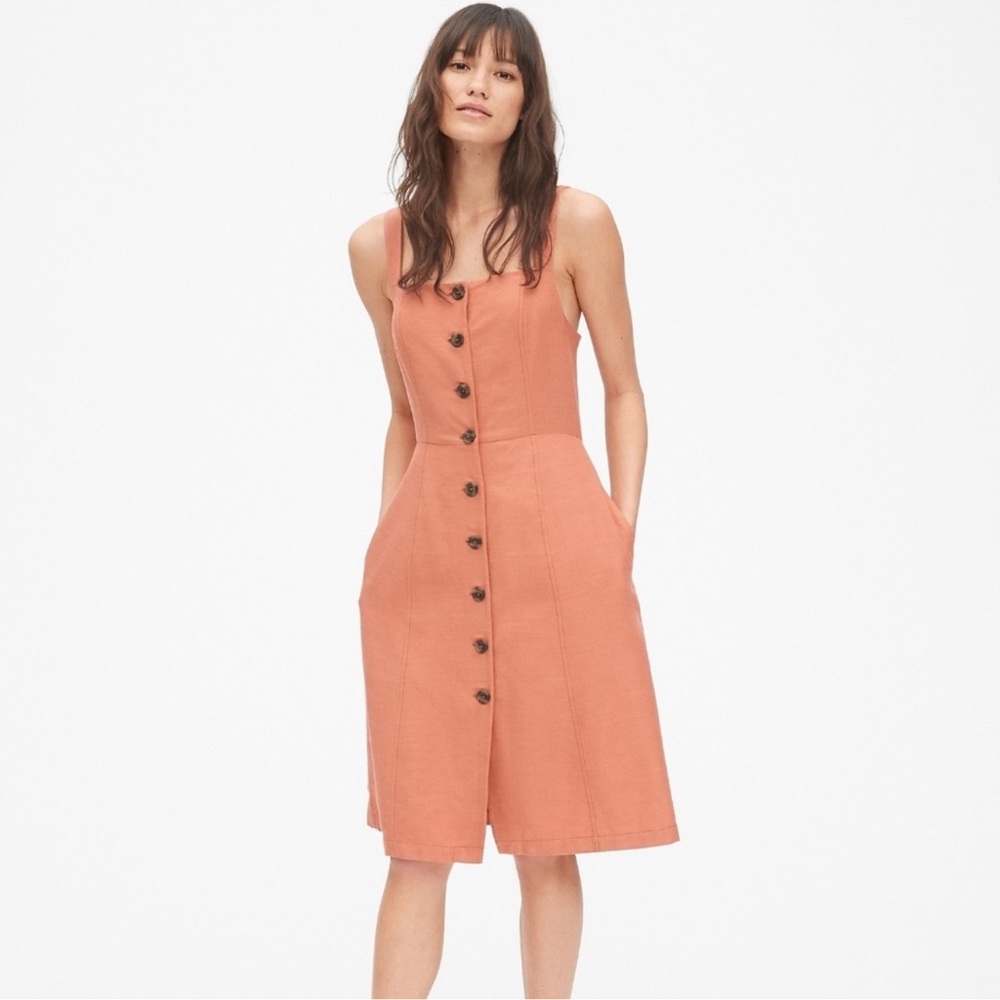 Gap Apron Dress - Coral